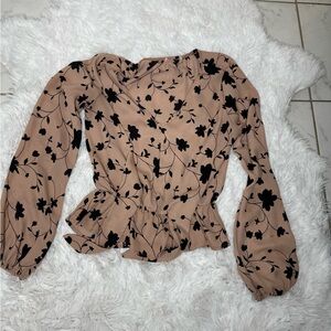 Sienna sky pink & black flower